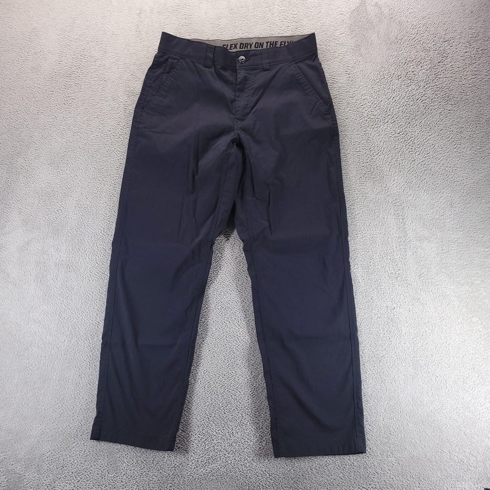 Duluth Trading Co Pants Mens 32x30 Black Flex Dry On The Fly Chino Stretch 44684
